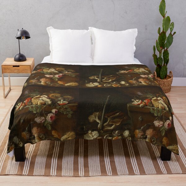 Item preview, Still Life with Mushrooms and Flowers designed and sold by Old-fowers.