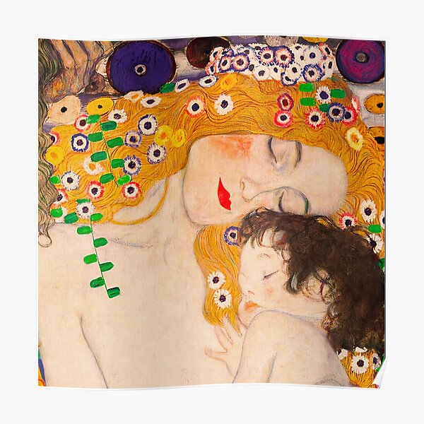 Gustav Klimt  -  Mother and Child Poster