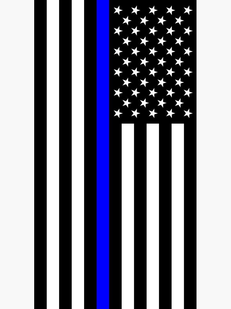 Thumbnail 3 of 3, Sticker, Thin Blue Line designed and sold by abstractee.