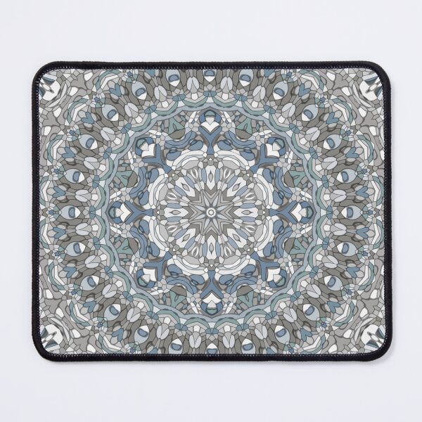Item preview, Blue Gray and Teal Mandala designed and sold by Kelly Dietrich Mandala & Fractal Art.