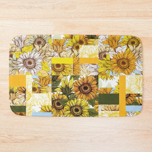 Item preview, Sunflowers Quilt Patterns - Yellow Background Pattern  designed and sold by NawalMagdy.