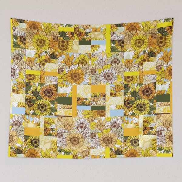 Item preview, Sunflowers Quilt Patterns - Yellow Background Pattern  designed and sold by NawalMagdy.