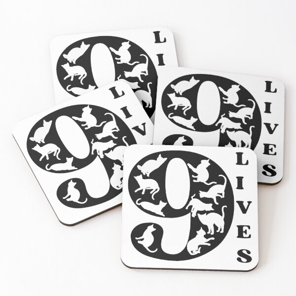 Item preview, BLACK 9 LIVES - Funny Cat Pictures, A cat has nine lives designed and sold by FunnyCatsFam.