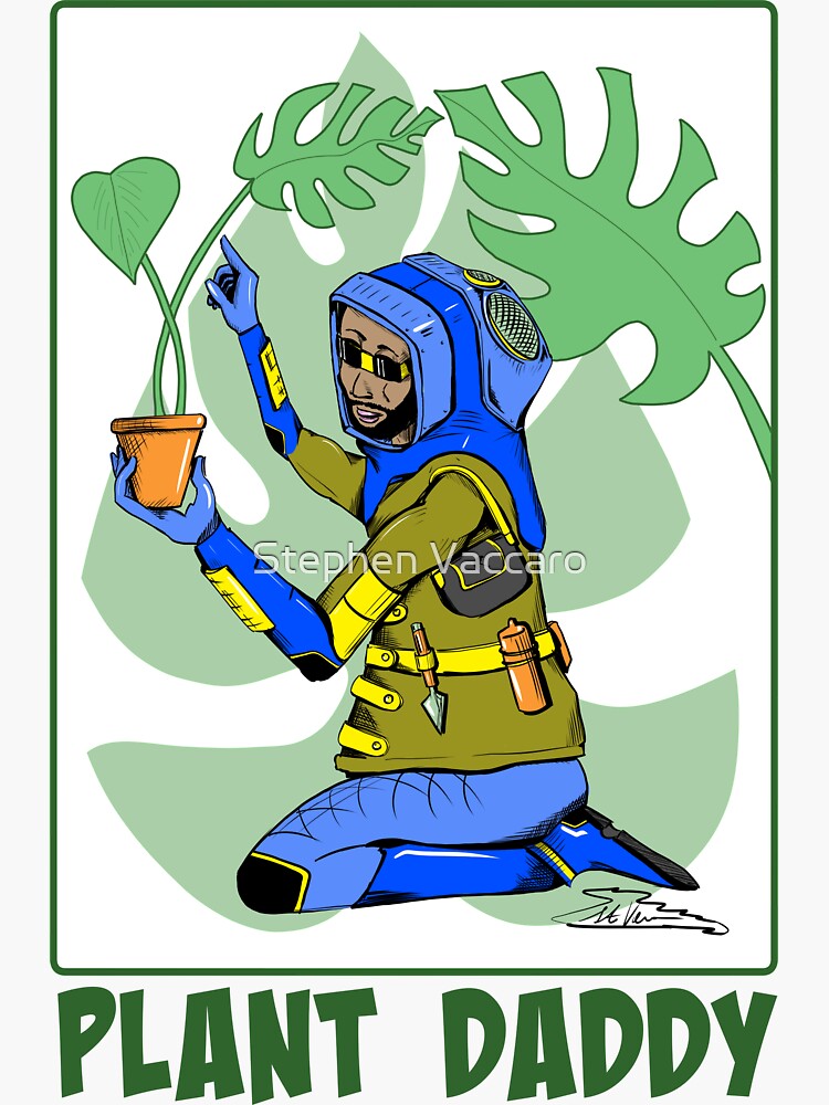 Plant Daddy Sticker For Sale By Coffeechiller Redbubble 1179