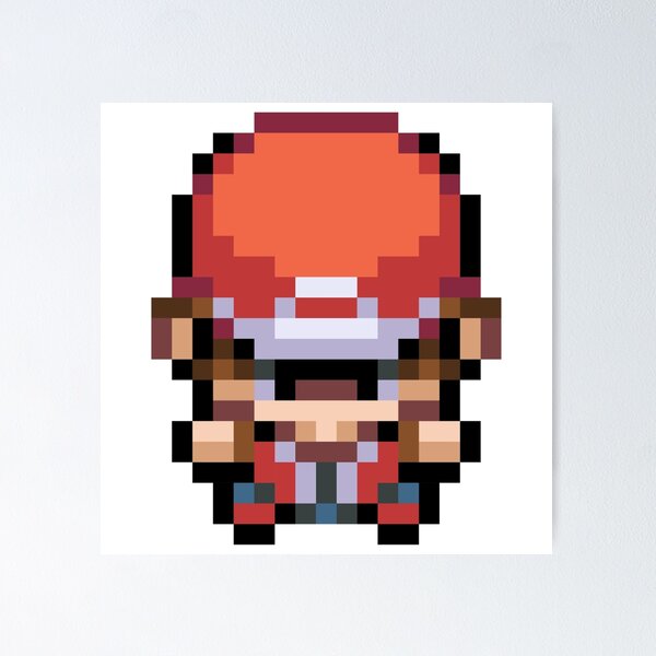 Pixilart - pokemon trainer red sprite. (pokemon origins color) by