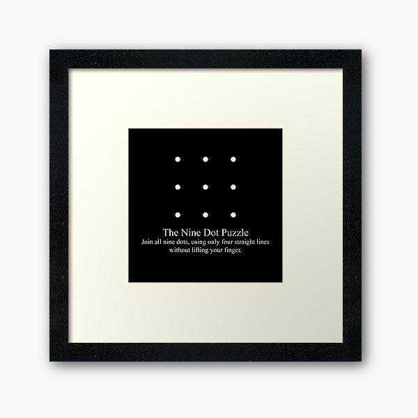 The Nine Dot Puzzle Framed Art Print