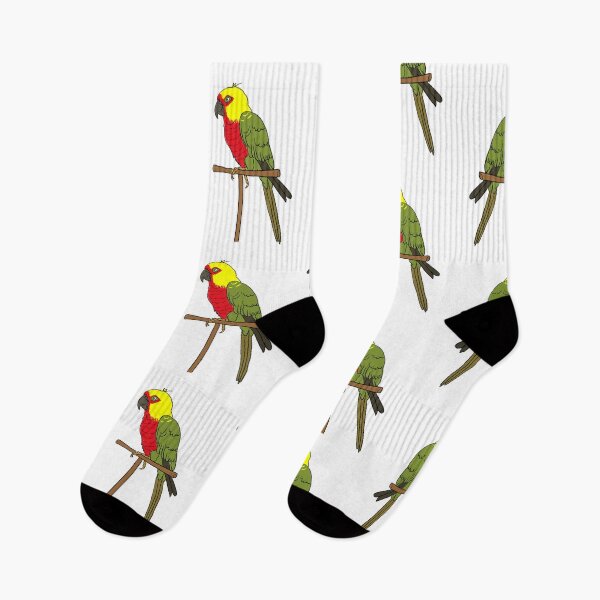 Item preview, Crazy Bird Man with Jenday conures designed and sold by Laughing Parrot Studio.