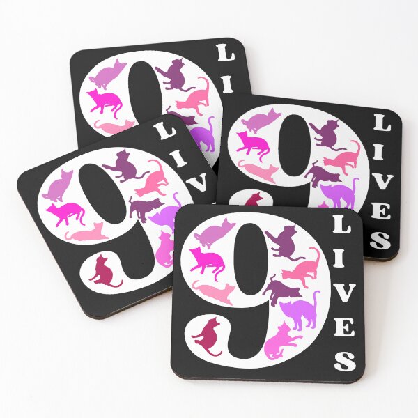 Item preview, WHITE 9 LIVES - Funny Cat Pictures, A cat has nine lives designed and sold by FunnyCatsFam.