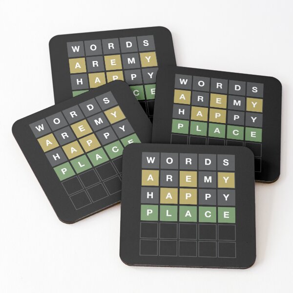 Item preview, Words Are My Happy Place - Wordle Grid Design designed and sold by MintGubbins.