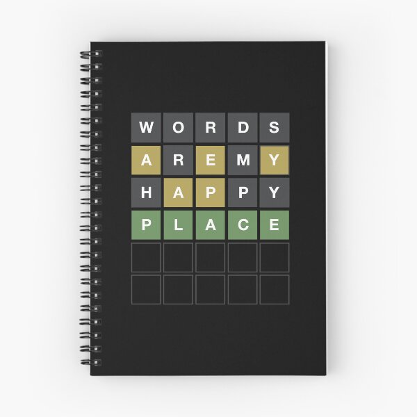 Item preview, Words Are My Happy Place - Wordle Grid Design designed and sold by MintGubbins.