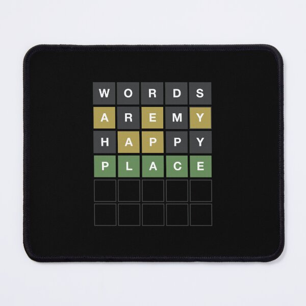 Item preview, Words Are My Happy Place - Wordle Grid Design designed and sold by MintGubbins.