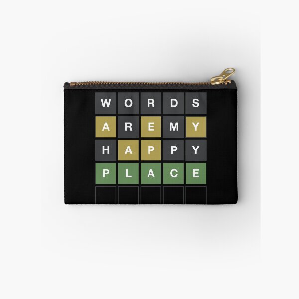 Item preview, Words Are My Happy Place - Wordle Grid Design designed and sold by MintGubbins.