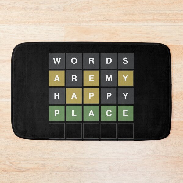 Item preview, Words Are My Happy Place - Wordle Grid Design designed and sold by MintGubbins.