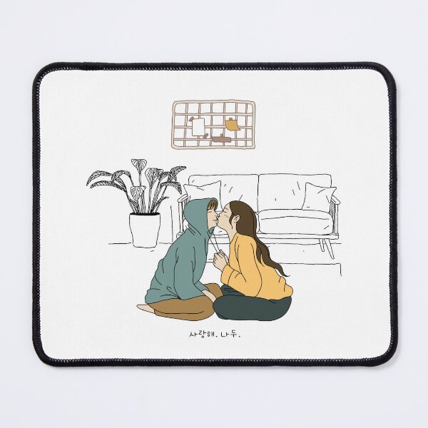 Item preview, Cute Korean Couples Sweet Romantic 사랑해, 나두 Love Oppa 오빠 designed and sold by OakTreeDesign.