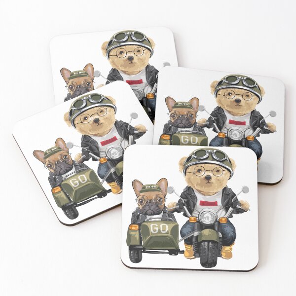 Item preview, Pee Wee French Bulldog and Meatball Bear Ride Motorcycle designed and sold by scooterbaby.