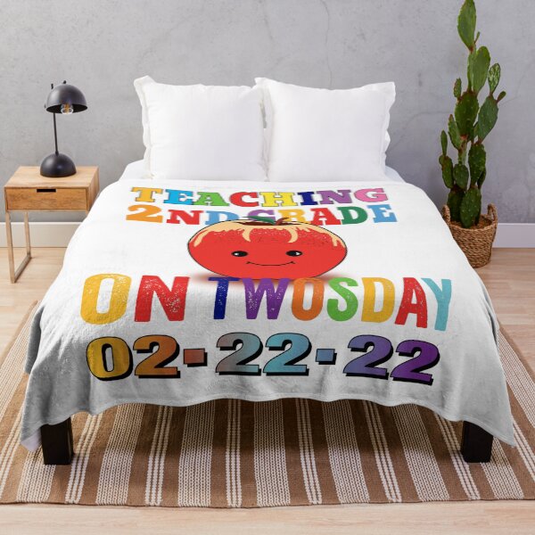 Item preview, Cartoon Apple and Teaching 2nd grade on Twos-day February 22-22 designed and sold by TJHstudio.