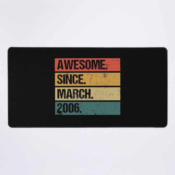 Item preview, 17th Birthday Gift: Awesome Since March 2006, Retro 2006 March Birthday designed and sold by AMINE ★★★★★.