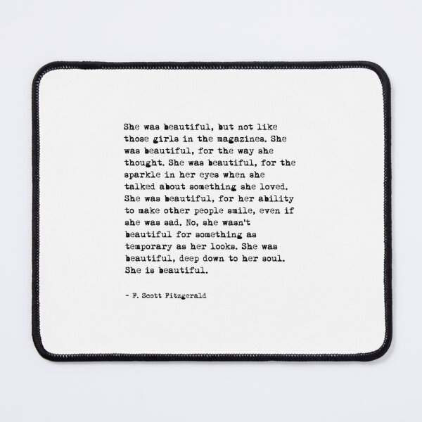 Item preview, She was beautiful - Fitzgerald quote designed and sold by corbrand.