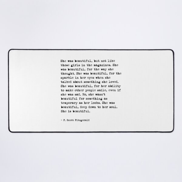 Item preview, She was beautiful - Fitzgerald quote designed and sold by corbrand.