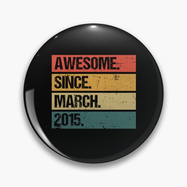 Item preview, 7th Birthday Gift: Awesome Since March 2015, Retro 2015 March Birthday designed and sold by AMINE  ★★★★★.
