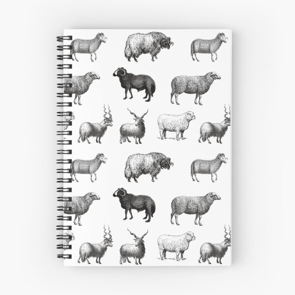 Item preview, Vintage Wood Cut Flock of Sheep  designed and sold by PaintedTiger.