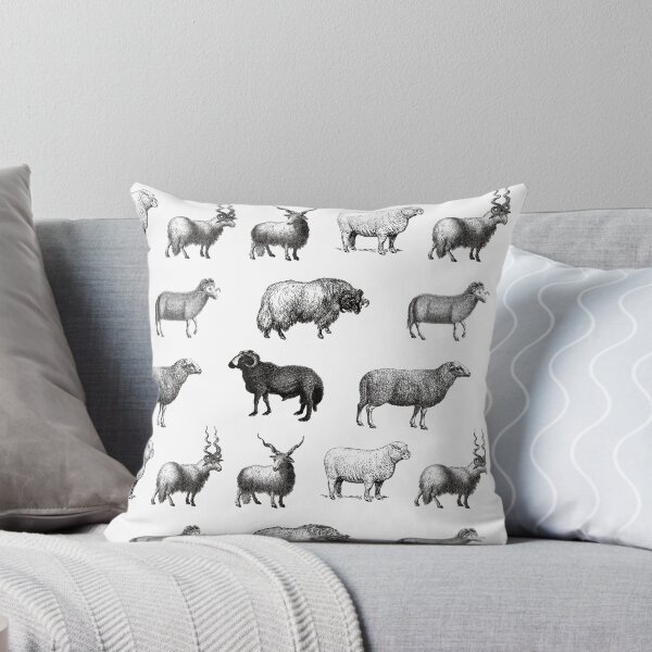 Item preview, Vintage Wood Cut Flock of Sheep  designed and sold by PaintedTiger.