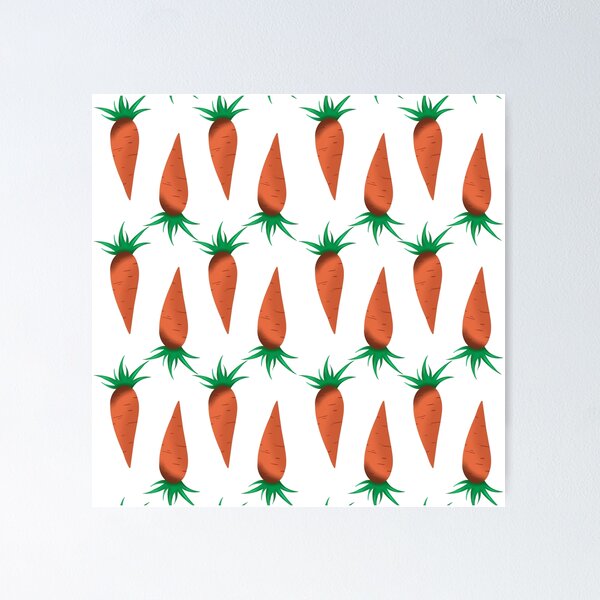 Item preview, Minimalistic carrots on white background  designed and sold by Deviarty.