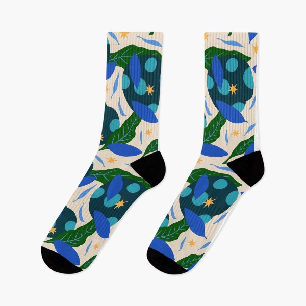 Item preview, Botanical leaf pattern with stars designed and sold by Pencheartmagic.