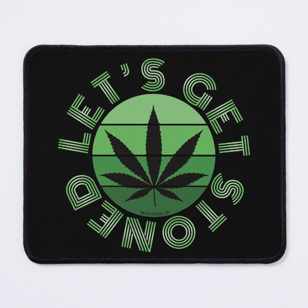 Item preview, Retro Vintage Sunset Green Pot leaf-Lets get stoned designed and sold by YomeHayin.