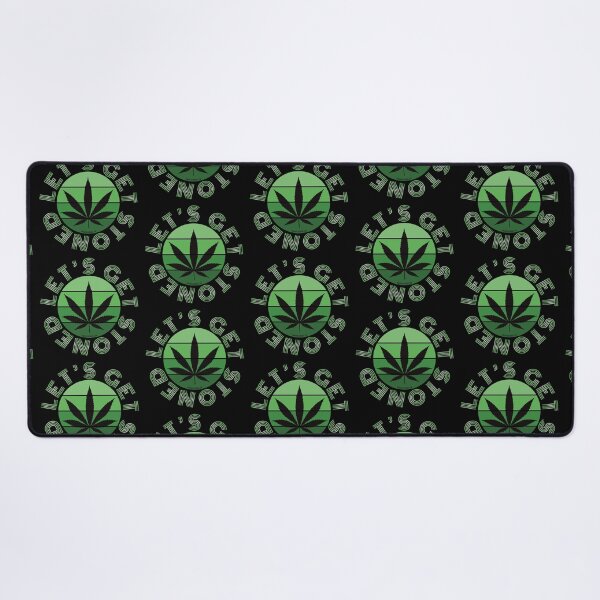 Item preview, Retro Vintage Sunset Green Pot leaf-Lets get stoned designed and sold by YomeHayin.