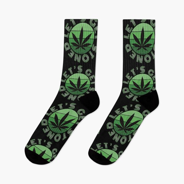 Item preview, Retro Vintage Sunset Green Pot leaf-Lets get stoned designed and sold by YomeHayin.