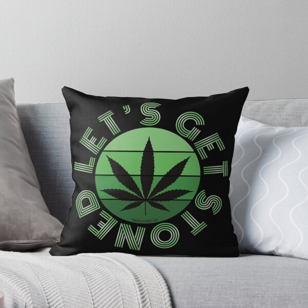 Item preview, Retro Vintage Sunset Green Pot leaf-Lets get stoned designed and sold by YomeHayin.