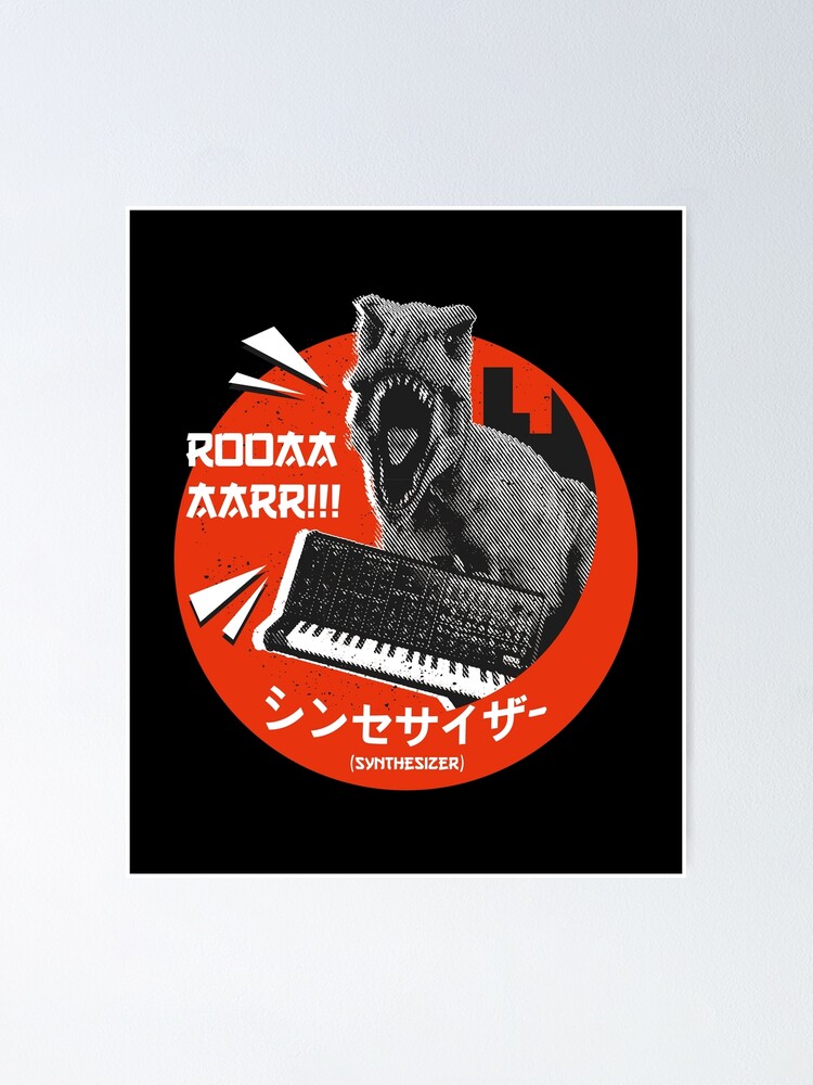 Vintage Synthesizer Japanese T Rex Retro Synth DJ Poster For Sale By MJSeerot Redbubble