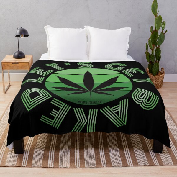 Item preview, Retro Vintage Sunset Green Pot leaf-Lets get baked designed and sold by YomeHayin.