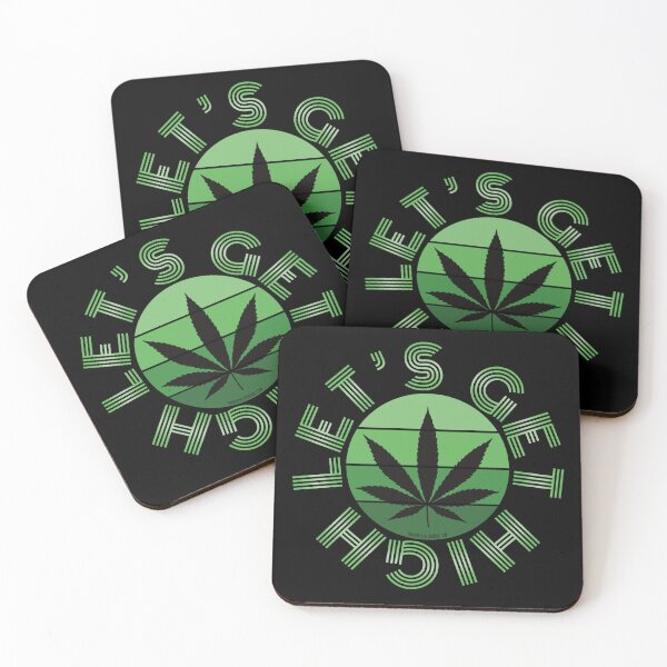 Item preview, Retro Vintage Sunset Green Pot leaf-Lets get high designed and sold by YomeHayin.