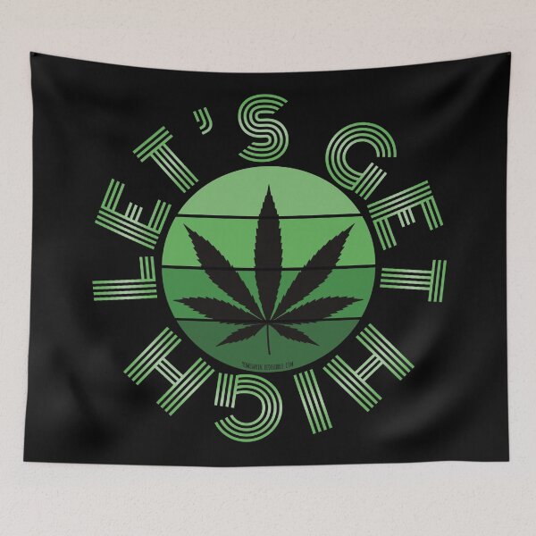Item preview, Retro Vintage Sunset Green Pot leaf-Lets get high designed and sold by YomeHayin.