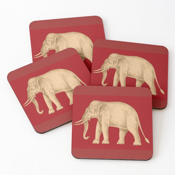 Item preview, A White Elephant on the Red Field.  -- The Historic Siam King Rama III White Elephant Flag - Thailand Elephant With Tusks - Thai Elephants - Sacred Elephant of Thailand Red and Gold designed and sold by ArtistEnvy.
