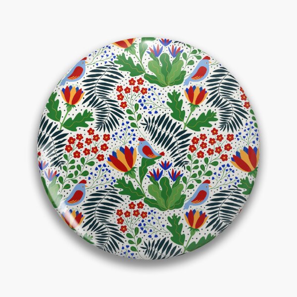 Item preview, Floral cute pattern with birds and flowers designed and sold by Pencheartmagic.