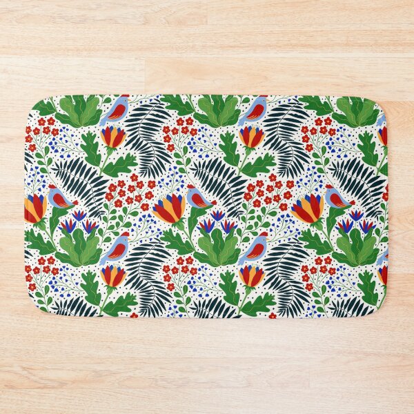 Item preview, Floral cute pattern with birds and flowers designed and sold by Pencheartmagic.