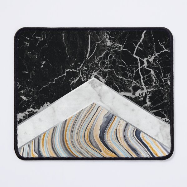 Item preview, Stone Arrow Pattern - Black, White & Blue Marble #182 designed and sold by Natural Collective.