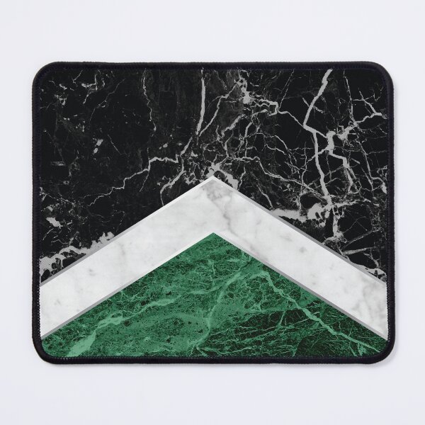 Item preview, Stone Arrow Pattern - Black, White & Green Marble #412 designed and sold by Natural Collective.
