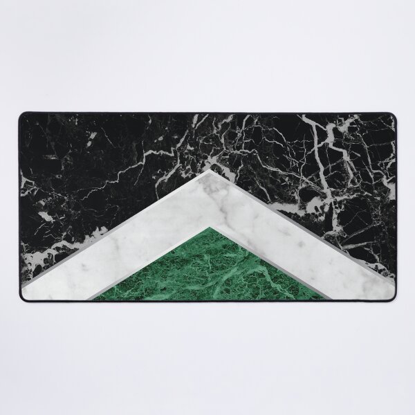 Item preview, Stone Arrow Pattern - Black, White & Green Marble #412 designed and sold by Natural Collective.