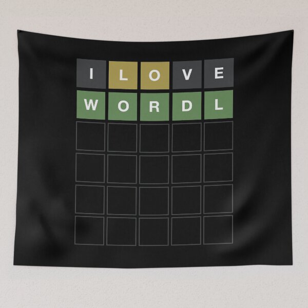 Item preview, I Love Wordl - Wordle Grid Design designed and sold by MintGubbins.