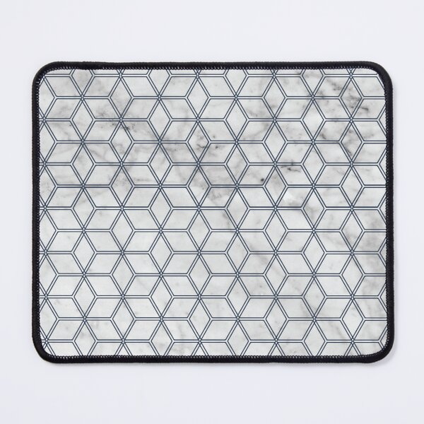 Item preview, Geometric Hive Mind Pattern - Marble & Navy #381 designed and sold by Natural Collective.