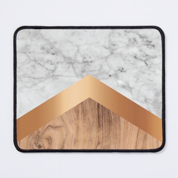 Item preview, Stone Arrow Pattern - White Marble, Rose Gold & Wood #924 designed and sold by Natural Collective.