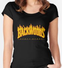 Backwoods Thrasher Hoodie Women's Fitted Scoop T-Shirt