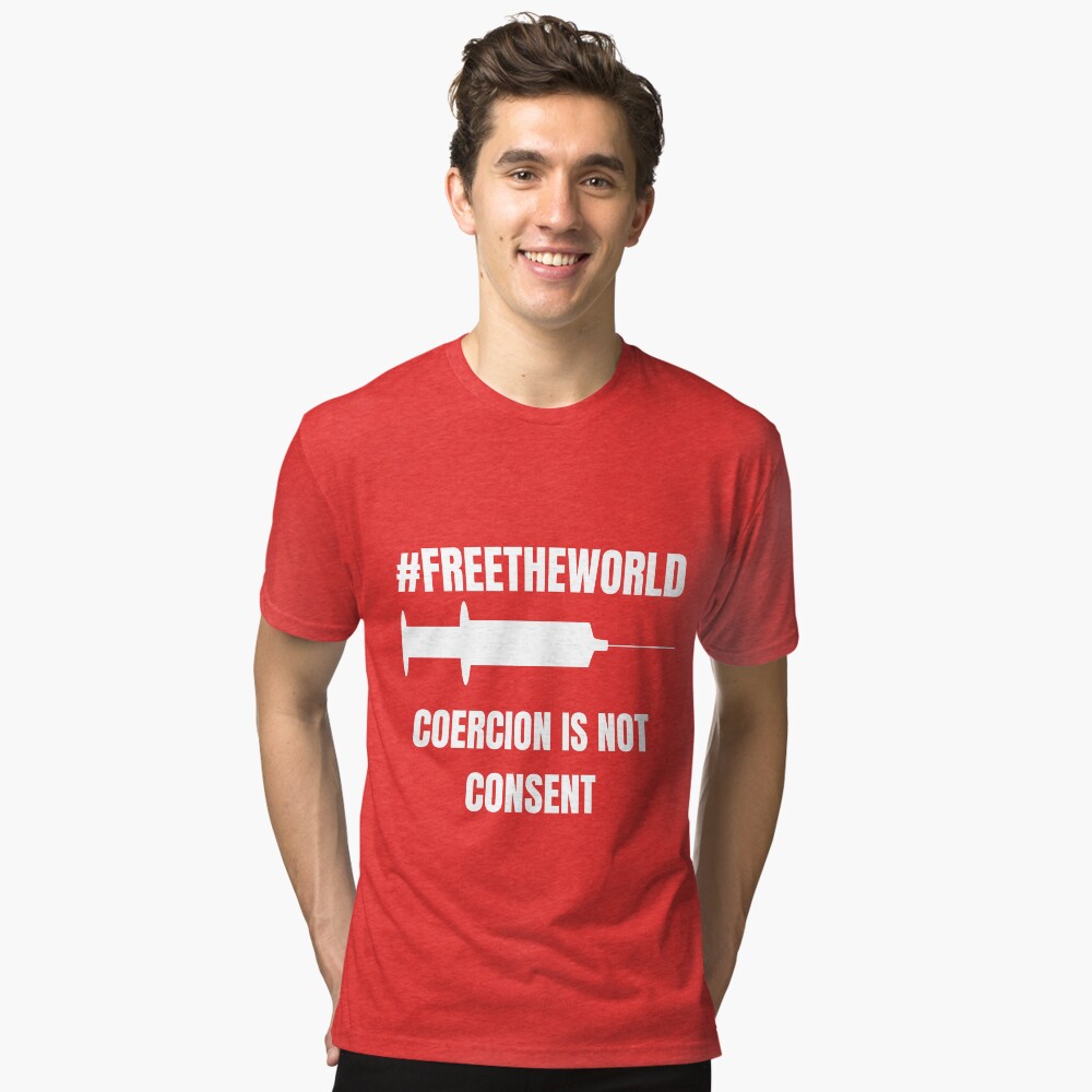Item preview, Tri-blend T-Shirt designed and sold by free-the-world.
