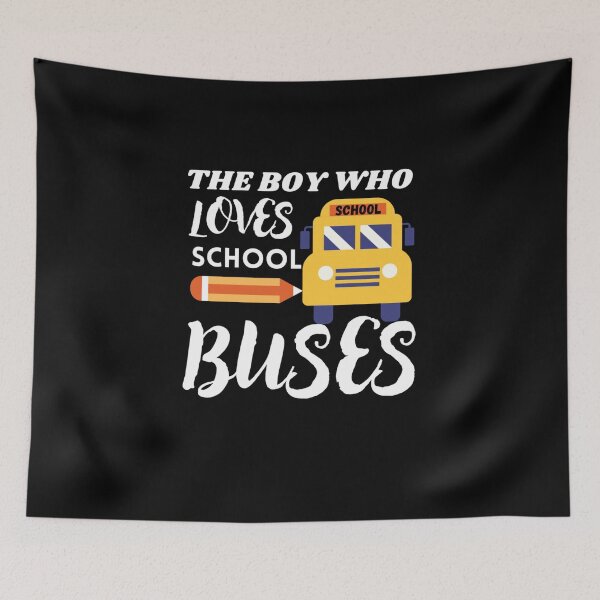 Item preview, just a boy who loves school buses designed and sold by FASHIONMED49.