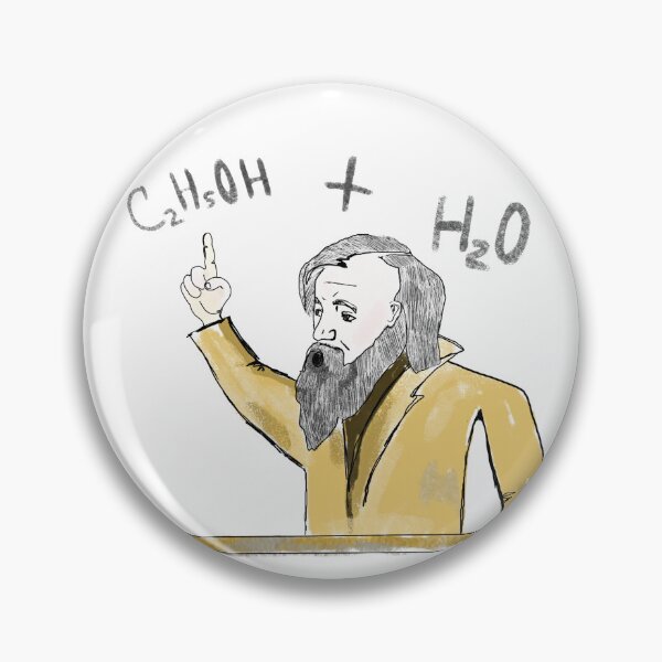 Item preview, Dmitri Mendeleev - C2H5OH + H2O designed and sold by VintagePeople.