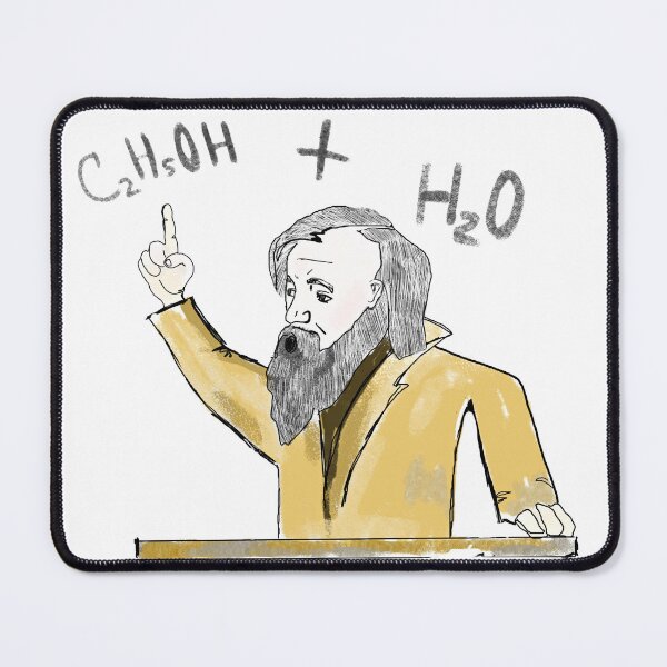 Item preview, Dmitri Mendeleev - C2H5OH + H2O designed and sold by VintagePeople.